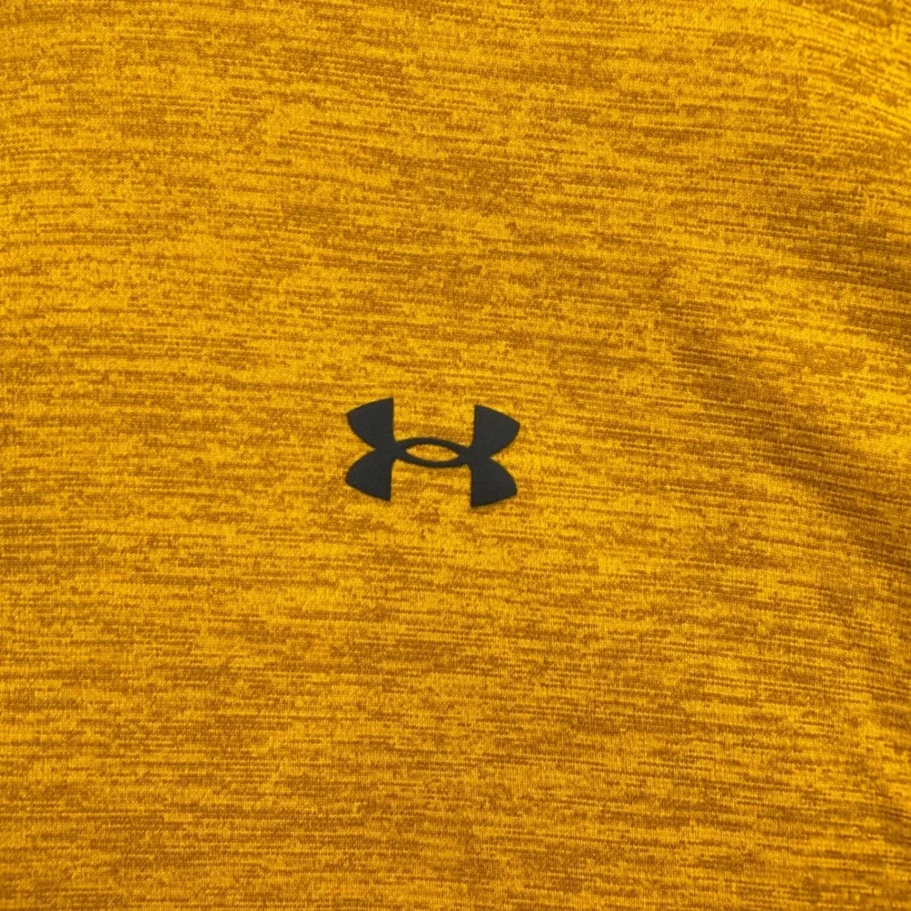 Under Armour Pullover Mens 2XL ColdGear 1/4 Zip Gold Heather Fleece Loose Fit